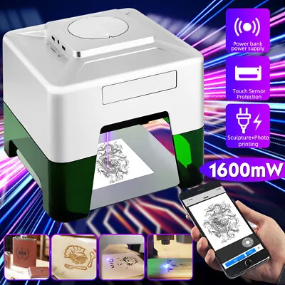 Buy 1600mw CNC Laser Engraving Machine Laser Printer DIY Automatic Laser Cutting Mac • 148$