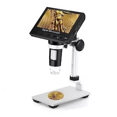 Buy  DM4 Digital Microscope With 4.3inch LCD Screen, 50-1000X Coin Microscope For  • 74.98$