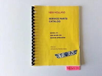 Buy New Holland 514 And 520 Manure Spreaders 4-86 Service Parts Catalog • 9.99$