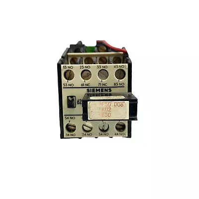 Buy Siemens 3TH8262-0B 24 VDC Coil Relay With 3TX 6406-0G SHIPS FROM USA • 8.47$