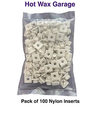 Buy License Plate Screw Insert, Universal #14 White Plastic Nylon Nut (100 Pack) • 19.95$