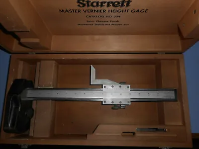 Buy Starrett 254-12 Master Vernier Height Gage 0 - 12  Range .001  Grad * Wood Case  • 199.99$