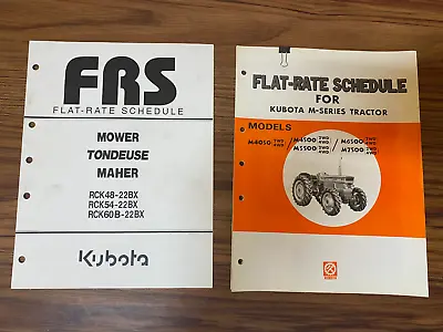 Buy Kubota FRS FLat Rate Schedule Manual M SERIES M4050 M4500 M6500 M6500 RCK48 22BX • 29.99$