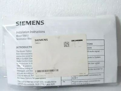 Buy Siemens TMB-2 MXLV Termination Block Module [CJJH] • 294.30$