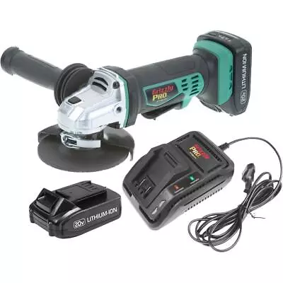Buy Grizzly PRO T30299X2 20V Angle Grinder Kit With 2 Li-Ion Batteries & Charger • 274.95$