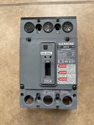 Buy Siemens QRH23B200 200A, 240V, 3-Pole Molded Case Circuit Breaker • 200$