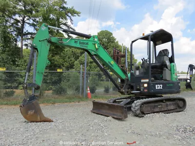 Buy 2015 Bobcat E32 Mini Excavator Rubber Tracks Backhoe Aux Hyd Bucket • 1$