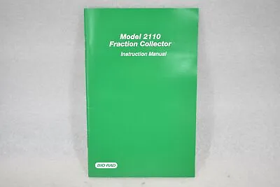 Buy Bio-rad Model 2110 Fraction Collector Starter Kit W/ Manuals & Replacement Parts • 49.99$