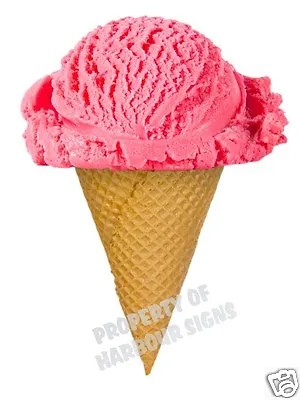 Buy Ice Cream Cone Decal 12  Restaurant Concession Cart Food Truck Vinyl Sticker • 13.99$
