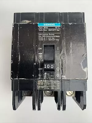 Buy Siemens BQD3100 3 Pole 480v 100 Amp Circuit Main Breaker • 150$