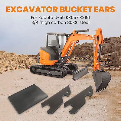 Buy Quick Attach Excavator Bucket Ears Attachment Plate For Kubota U55 KX191 • 185.25$