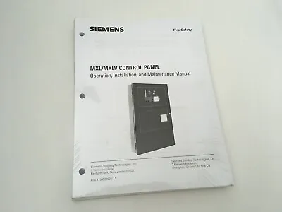 Buy *NIB* *New* Siemens Cerberus Pyrotronics MXL/MXLV Fire Alarm Control Manual • 14.95$