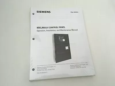 Buy Siemens MXL/MXLV Fire Alarm Control Manual (NEW IN BOX) • 3.47$