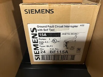 Buy Siemens BF115A  15 AMP 1P POLE 120V BOLT ON GFCI CIRCUIT BREAKER NEW IN BOX • 95$