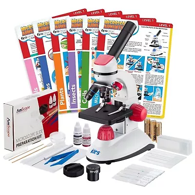 Buy IQCrew 40X-1000X Dual Illumination Microscope, Slide Prep Kit & Experiment Cards • 127.99$