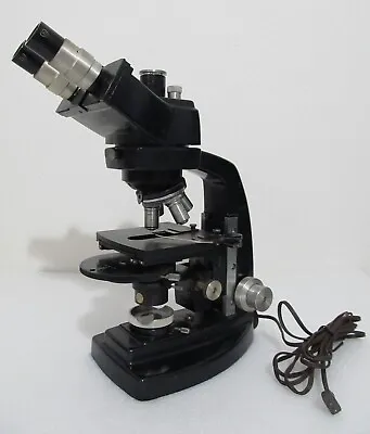 Buy Bausch & Lomb Trinocular Microscope W/ Phase Contrast & 4 Objective Lenses Vtg • 434.99$