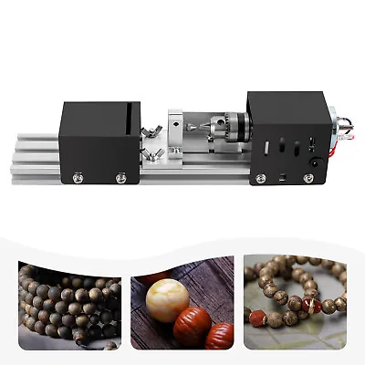 Buy 96W Mini Lathe Beads Polisher Machine 7 Gear Woodworking Cutting Rotary DIY Tool • 47.50$
