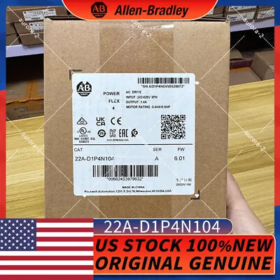 Buy Allen-Bradley 22A-D1P4N104 PowerFlex4 AC Drive AB 22AD1P4N104 New Sealed US • 409$