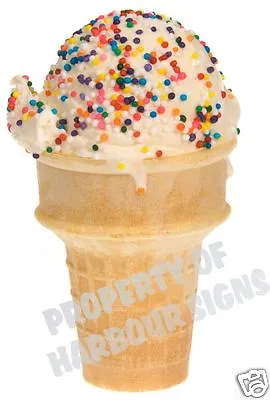 Buy Ice Cream Cone Sprinkle Decal 10  Concession Food Truck Cart Soft Serve • 12.99$