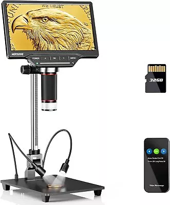 Buy 7  HDMI Digital Microscope 1300X 16MP Coin Microscope 10  Stand Entire Coin View • 129$