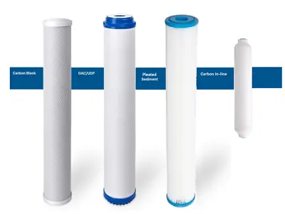 Buy 14pc Replacement Commercial Reverse Osmosis RO Drinking Water Filters 2.5  X 20  • 199.99$