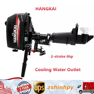 Buy HANGKAI 6~18HP Outboard Motor 2/4Stroke Fishing Boat Engine Water/Air Cooling • 624.34$