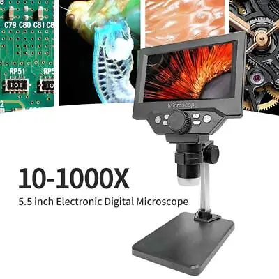 Buy 5.5  LCD Digital Microscope 1000X 1080P Magnifier Soldering Electronics Repair • 53.49$