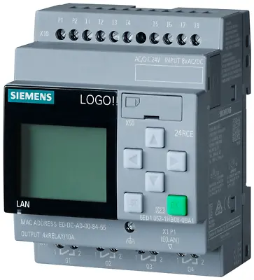 Buy LOGO! PLC Module 6ED1-052-1HB08-0BA1 Original Genuine Siemens FAST SHIPPING • 189.99$