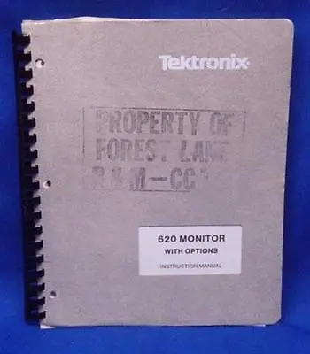 Buy Tektronix 620 Monitor W/ Options Manual W/ SCHEMATICS • 49.99$