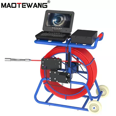 Buy 9mm Sewer Pipe Inspection Camera 10'' Screen+Self-Leveling 512HZ With Brake 80M • 1,836.58$