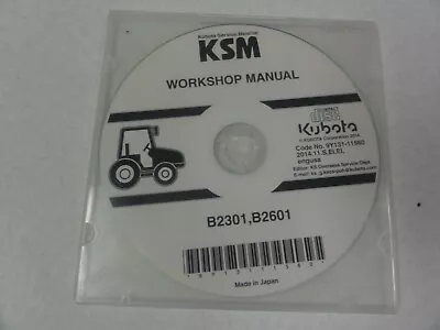 Buy Kubota B2301 B2601 Tractor Workshop Manual CD • 50$