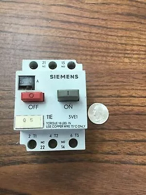 Buy Siemens Circuit Breaker 3VE1010-2G Range:1-1.6A 600V (TA10SG) • 20$