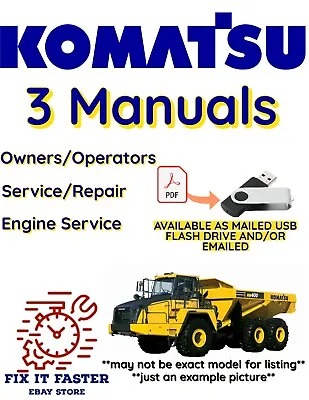 Buy Komatsu Hm400-3 Articulated Dump Truck Operators Service Engine Manual Pdf Usb • 50$