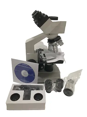 Buy OMAX Digital Lab Trinocular Compound LED Microscope, 40x-2500x, Camera M83EZ-C02 • 239.99$