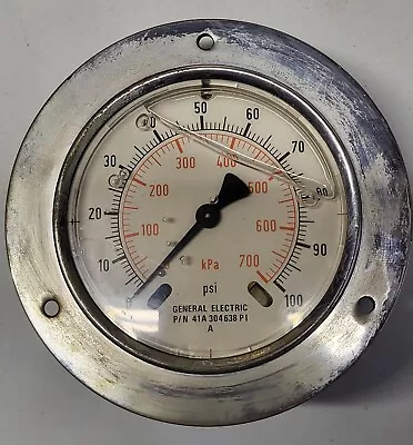 Buy General Electric Locomotive 4 Inch 0-100 Psi Liquid Filled Pressure Gauge • 59.99$