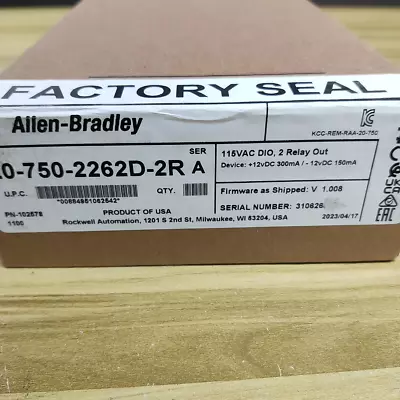 Buy New Allen Bradley 20-750-2262D-2R /A PowerFlex 750 115V I/O Module 207502262D2R • 380$