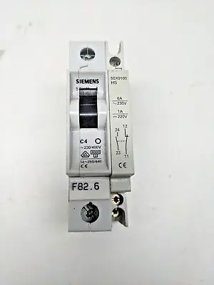 Buy Siemens 5SX2 230/400V 277VAC Max Circuit Breaker With 5SX9100 Aux Contact • 10$