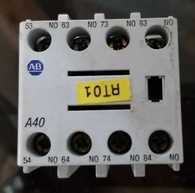 Buy Allen Bradley 100-F A40 Auxiliary Contact Used • 10$