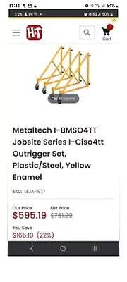 Buy Metaltech I-CISO4 14  Outrigger Set For Maxi Square Baker Scaffold • 41$