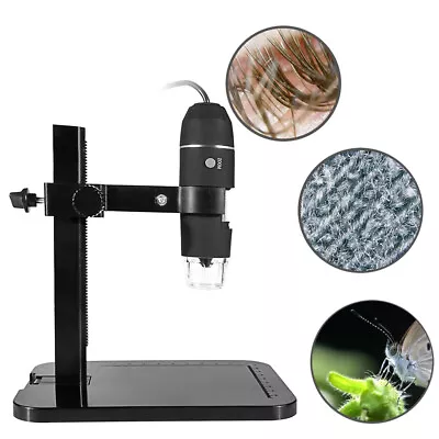 Buy USB2.0 Digital Microscope 1000X Electronic Endoscope 8LED Magnifier & Stand F1K1 • 18.97$