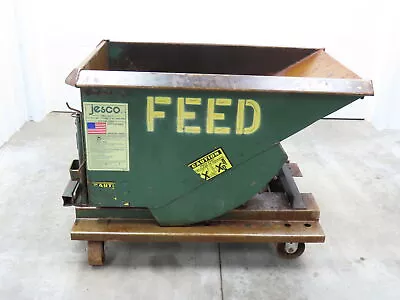 Buy Jesco 211701 Self Dumping Hopper 1/4 Yard Forklift Steel Dumpster 2000LBS Green • 699.99$