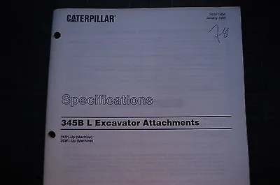 Buy CATERPILLAR 345B Excavator Trackhoe Specifications Service Manual Repair Book • 20.96$