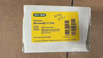 Buy BIO-RAD  Microseal A  Plate Sealing Fillm  MSA5001  PCR Microplates  50 Sh/box • 60$