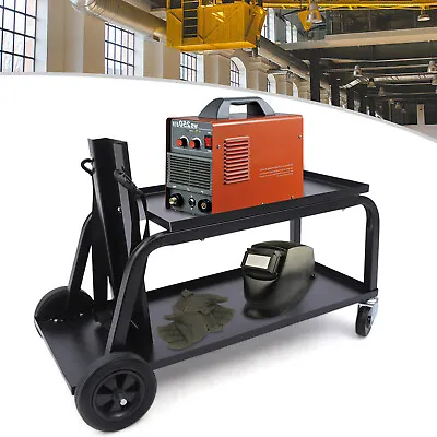Buy 2-layer Black Large-capacity Portable Storage Electric Welding Tool Truck 110lbs • 71$