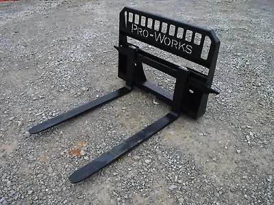 Buy 48  Long 5,500 Pound Rated Pallet Forks Attachment Fits Bobcat Skid Steer • 852.50$