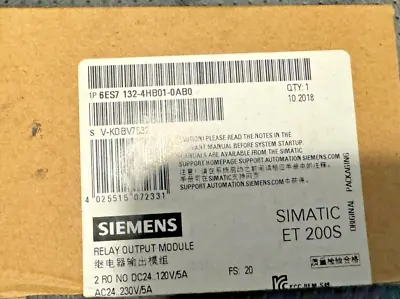 Buy 5 X Siemens Simatic S7 ET200S Relay OUT,6ES7 132-4HB01-0AB0,6ES7132-4HB01-0AB0 • 175$