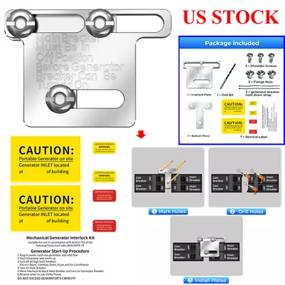 Buy Generator Interlock Kit For Siemens Murry ITE Sub 100 200 Amp Panel • 41.99$