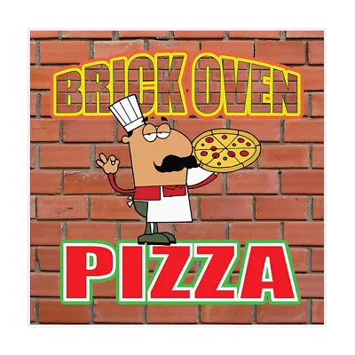 Buy Food Truck Decals Brick Oven Pizza Restaurant & Food Concession Sign Brown • 72.99$