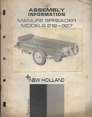 Buy NEW HOLLAND MANURE SPREADER Model 212-327 Assembly Information • 19.95$