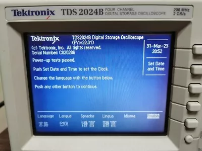 Buy TEKTRONIX TDS 2024B FOUR CHANNEL DIGITAL STORAGE OSCILLOSCOPE  - Used • 778.99$